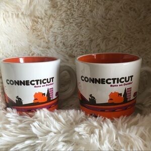 Dunkin Donuts Connecticut destination mugs.